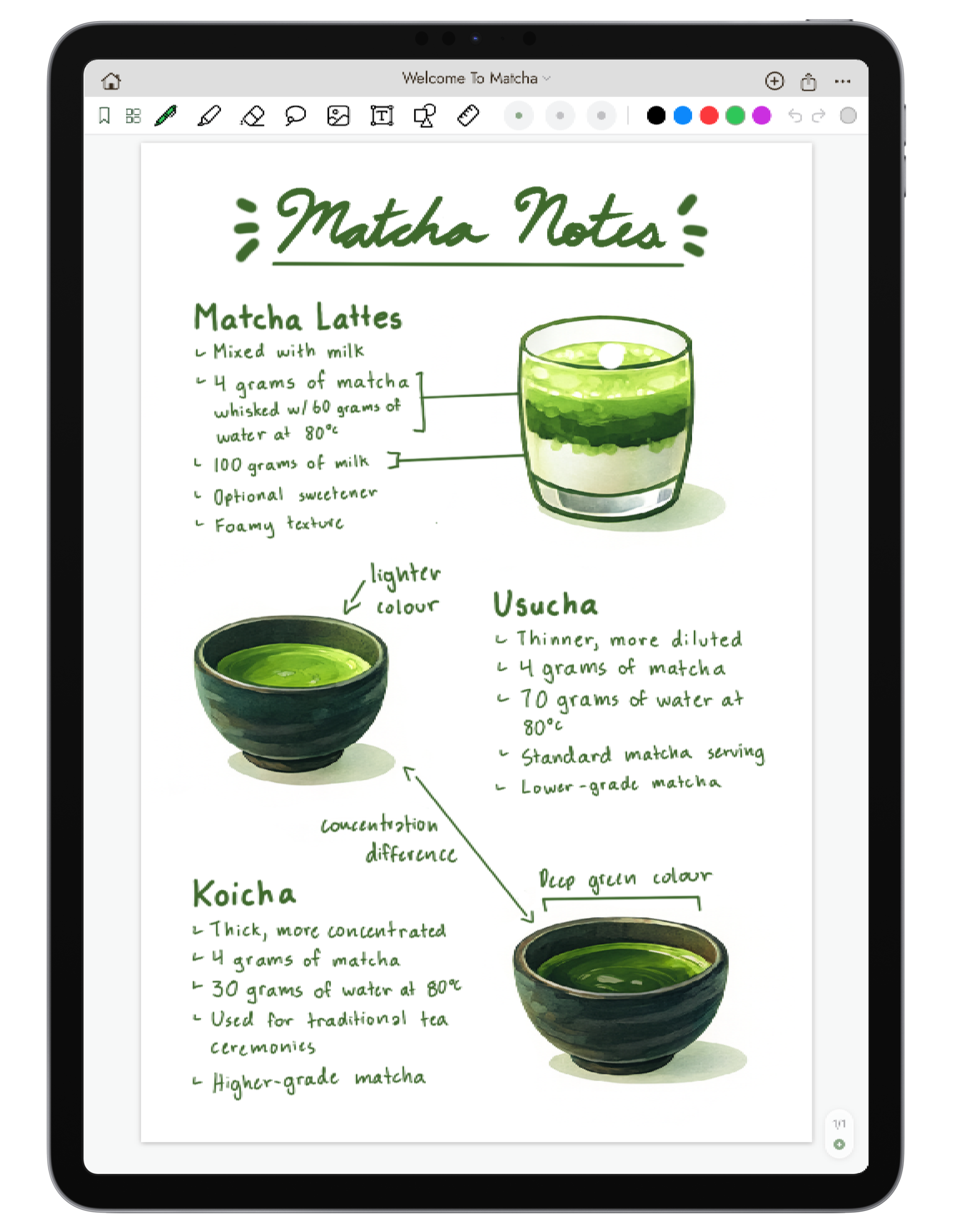 Matcha App Interface